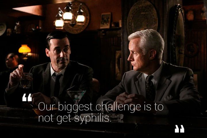 Don Draper und Roger Sterling an der Bar (