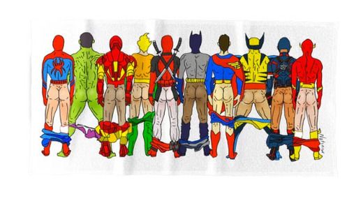 Tuala mandi Superhero Butts