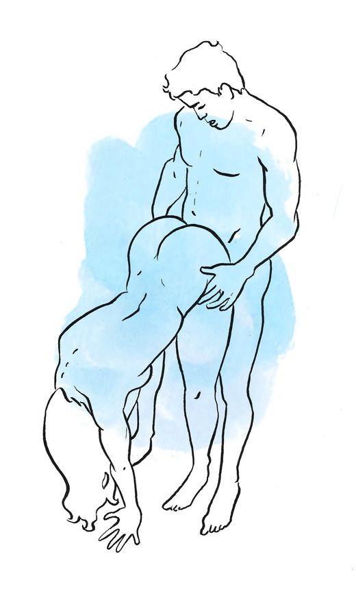 手押し車のセックス体位イラスト